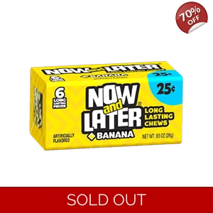 Now and Later Banana Chew Candy Sweets - 6 Piece 26g Pack